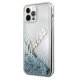 Dėklas iPhone 12 Pro Max telefonui Guess Glitter Vintage Script, mėlynas