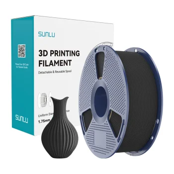 3D spausdinimo siūlas Sunlu PLA Classic B 1.75mm 1kg, juodas