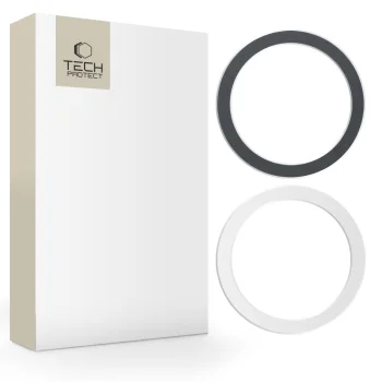 Tech-Protect MagMat MagSafe magnetiniai žiedai (2 vnt.), juodas / sidabrinis