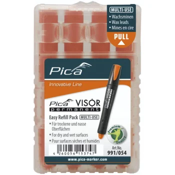 Pica VISOR žymeklio atsarginės šerdys, 10 x 85 mm, ryškiai oranžinės