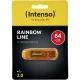 USB atmintinė Intenso Rainbow Line 64 GB USB 2.0, oranžinė