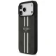 Guess 4G Printed Stripes MagSafe dėklas iPhone 17 Pro Max, juodas