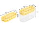 Silicone Ice Cube Tray with Container and Lid, Yellow
