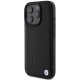 BMW Leather Hot Stamp dėklas, skirtas iPhone 16 Pro, juodas