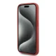 Karl Lagerfeld dėklas iPhone 15 Pro telefonui Diagonal Quilted Script, raudonas
