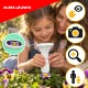 Skaitmeninis mikroskopas vaikams Kruzzel 1000x su 2.0\" IPS ekranu, baltas