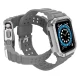 Apsauginis dėklas ir dirželis Apple Watch 38/40/41mm - Pilkas/Sidabrinis