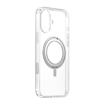 Baseus SkyRing 360° iPhone 16 magnetinis dėklas su stovu, skaidrus