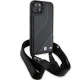 BMW dėklas iPhone 15 / 14 / 13 M Edition Carbon Stripe & Strap, juodas