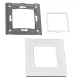 Maclean MCE730W vienvietis stiklinis rėmelis, 86x86 mm, baltas