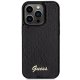 Guess dėklas iPhone 13 Pro Max telefonui Sequin Script Metal, juodas