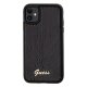 Guess dėklas iPhone 11 / XR telefonui Sequin Script Metal, juodas