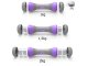 Adjustable Dumbbell Pair for Fitness Aerobics Sports Strength Training, 3-in-1 Weight Options (1/1.5/2 kg), Purple
