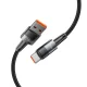 Tech-Protect UltraBoost laidas USB-A į USB-C, 66W, 6A, 0.25 m, pilkas