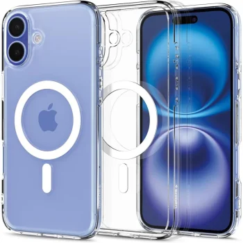 Spigen Ultra Hybrid MagSafe dėklas skirtas iPhone 16, baltas