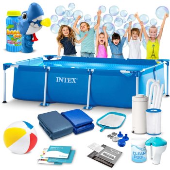 Karkasinis baseinas Intex 28272-M, 300 x 200 x 75 cm, rinkinys "15-in-1"