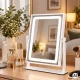 ModernHome kosmetinis LED makiažo veidrodis 25x30 cm su 3 šviesos atspalviais