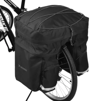 Wozinsky WBB13BK Spacious Bike Rack Bag, 60L, Black