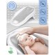 Nukido Nk-279 Foldable Baby Bathtub with Thermometer and Insert, White-Grey