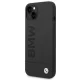BMW dėklas iPhone 14 Plus telefonui Silicone Signature Logo MagSafe, juodas