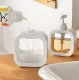 Skysto muilo dozatorius su pumpu, 350 ml, baltas ir skaidrus