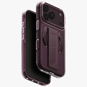 Dėklas Uniq Heldro Air Magclick Charging telefonui iPhone 18 Pro / 17 Pro, bordo