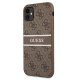 Guess 4G Stripe dėklas iPhone 11 / XR, rudas