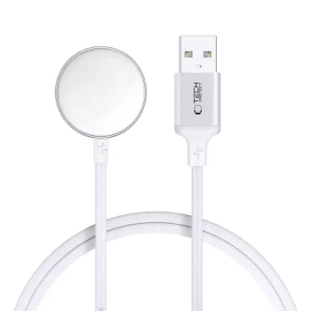 Tech-Protect UltraBoost USB-A belaidis įkroviklis, skirtas Apple Watch, 1m, baltas