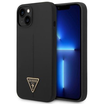 Guess Silicone Triangle Case for iPhone 14 Plus Black