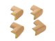 Soft Foam Furniture Corner Protectors, Brown, 4 pcs