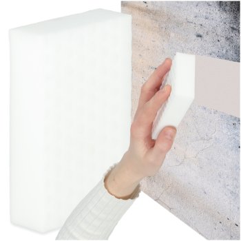 Melamine Sponge with Bumps for Stain Removal, White