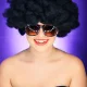 Juodas afro perukas Bakalu AFRO CZARNE vakarėliams
