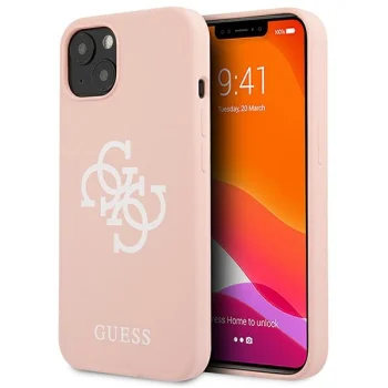 Guess Silicone 4G Logo Case for Apple iPhone 13 mini, Pink
