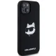 Karl Lagerfeld dėklas iPhone 15 Plus / 14 Plus Silicone Choupette MagSafe, juodas