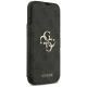Atverčiamas dėklas Guess Book 4G Metal Logo iPhone 18 Pro Max / 17 Pro Max, juodas