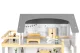 ECOTOYS medinis lėlių namelis su 18 baldų rinkiniu ir 4 lėlėmis