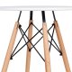 ModernHome skandinaviško stiliaus apvalus valgomasis stalas, 80 cm, baltas