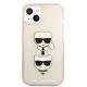 Karl Lagerfeld Glitter Karl\'s & Choupette dėklas iPhone 13 mini, auksinis