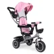 ECOTOYS 2-in-1 triratukas-vežimėlis su sukamąja kėde, rožinis