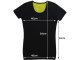 Women\'s Neoprene Fitness T-Shirt with Short Sleeves, Black, Size L