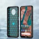 Lankstus telefono dėklas Carbon Case skirtas Nokia X100, juodas