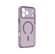 Dėklas iPhone 18 Pro AmazingThing Minimal Mag Lens Case su kameros apsauga, MagSafe, violetinis