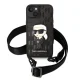 Karl Lagerfeld Monogram Ikonik Patch Case for iPhone 14, Black