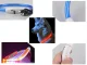 LED light-up collar for dogs and cats, adjustable, USB, 47 cm, blue