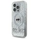 Karl Lagerfeld iPhone 16 Pro dėklas Liquid Glitter Karl Head MagSafe, skaidrus