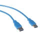USB 3.0 laidas Maclean MCTV-582, USB-A į USB-A, 1.8 m, mėlynas
