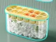 Silicone Ice Cube Tray with Lid and Storage Bin for Freezer
