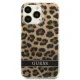 Dėklas Guess Leopard, skirtas Apple iPhone 13 Pro / 13, rudas