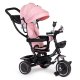 ECOTOYS 4-in-1 vaikiškas triratukas su apsukama kėdute, rožinis