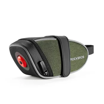 Rockbros C52-2 Lightweight Saddle Bag with 250 mAh Light - Green